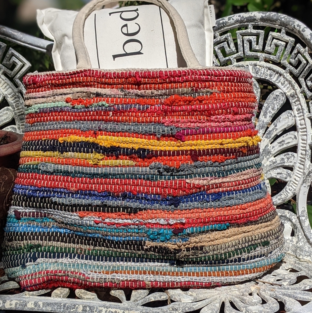 Boho Bohemian Hindi Chindi Tote ♻️ Friendly